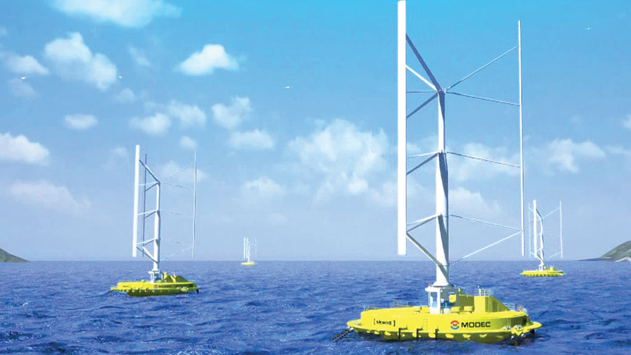 MODEC SKWID, Japan: 500kw Floating wind and tidal current hybrid system